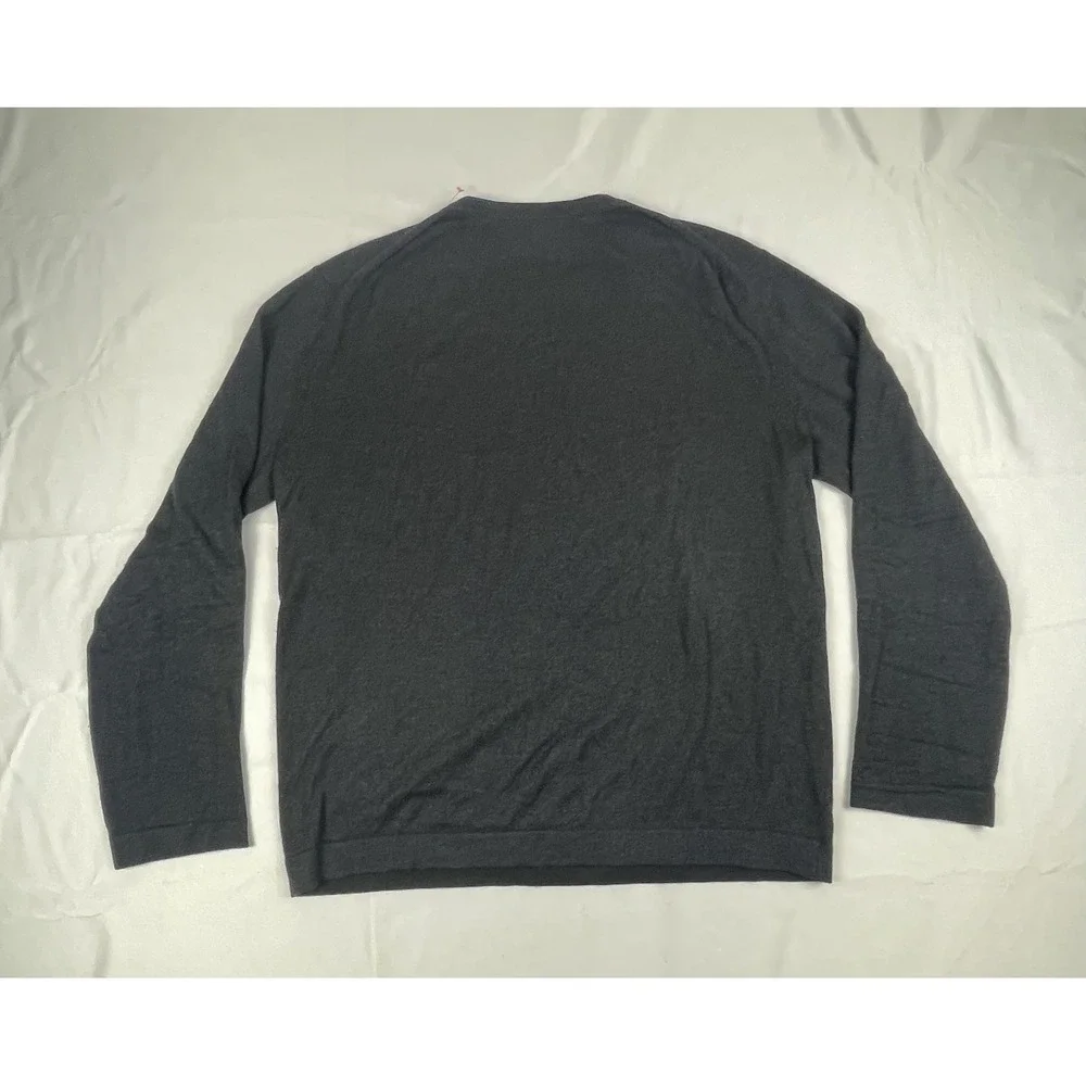 BANANA REPUBLIC MENS MEDIUM SILK CASHMERE CREW NECK SWEATER GRAY LONG SLEEVE